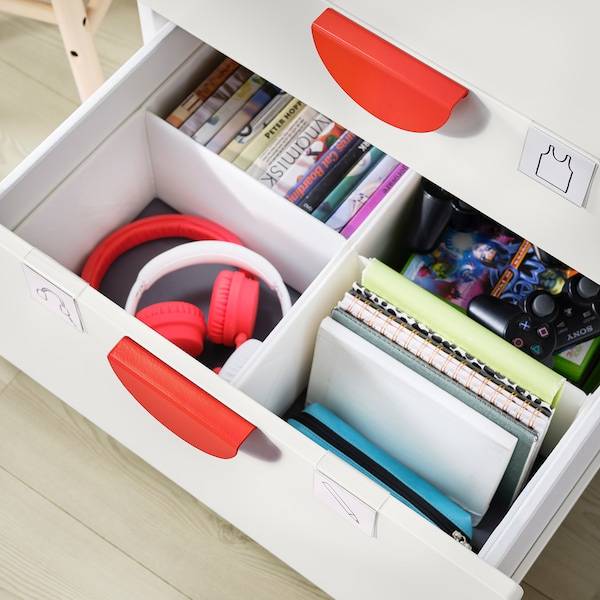 SMÅSTAD Hochbett, weiß blassrosa/mit Schreibtisch 3 Schubladen, Online Outlet