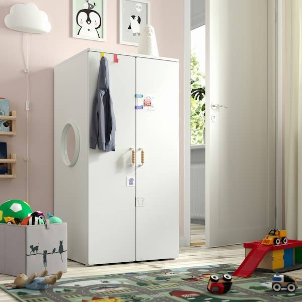 SMÅSTAD / PLATSA Kleiderschrank, weiß weiß/mit 3 Böden, Super Sparpreis