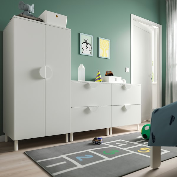 SMÅSTAD / PLATSA Kleiderschrank, weiß weiß/mit 2 Kommoden, Neueste Stile