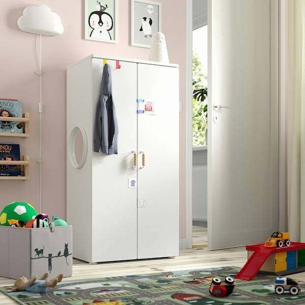 SMÅSTAD / PLATSA Kleiderschrank, weiß/weiß, Letzte 2 Tage