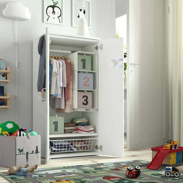 SMÅSTAD / PLATSA Kleiderschrank, weiß/weiß, Letzte 2 Tage