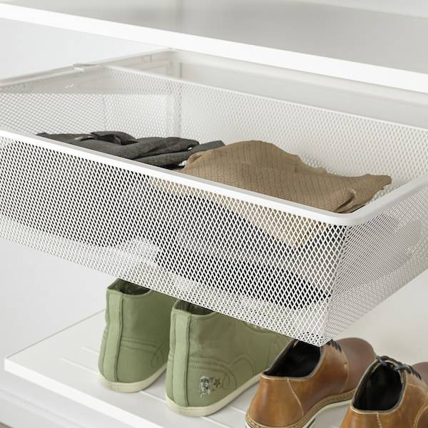 SKYTTA / BOAXEL Kleiderschrank+Schiebetüren begehb., weiß/Tjörhom weiß, Bis zu 50% Rabatt