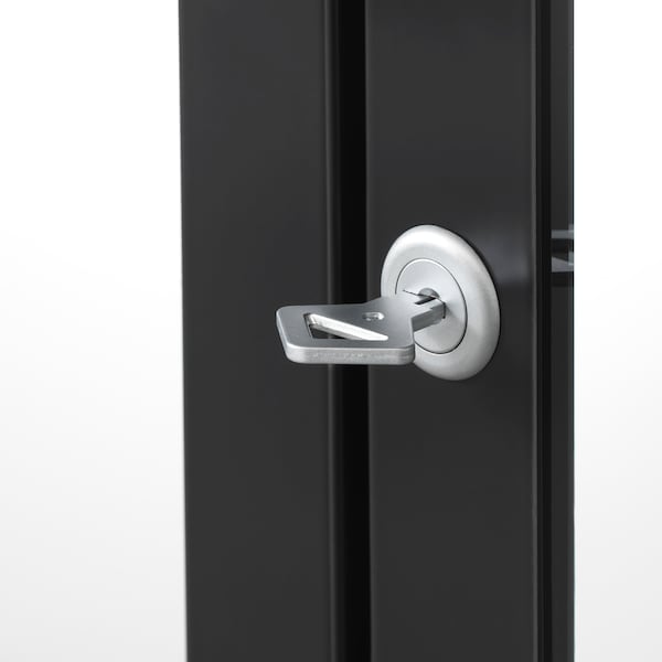 MILSBO Vitrine, anthrazit, Angebote
