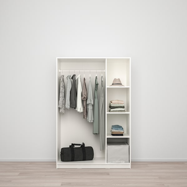 KLEPPSTAD Kleiderschrank mit 3 Türen, weiß, Online Shopping