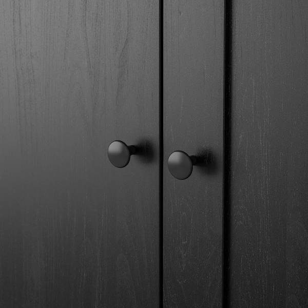 RAKKESTAD Kleiderschrank mit 3 Türen, schwarzbraun, Preisnachlass