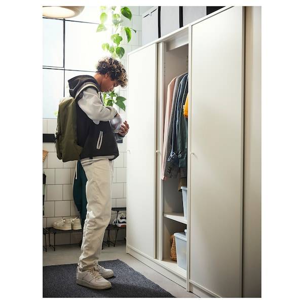 KLEPPSTAD Kleiderschrank mit Schiebetüren, weiß, Cyber Monday