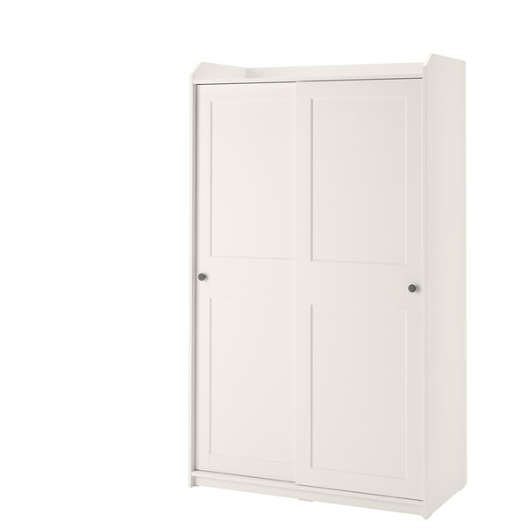 HAUGA Kleiderschrank mit Schiebetüren, weiß,