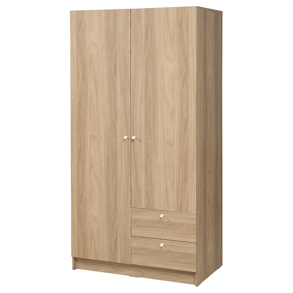 VILHATTEN Kleiderschrank m 2 Türen+2Schubl., Eichenachbildung,