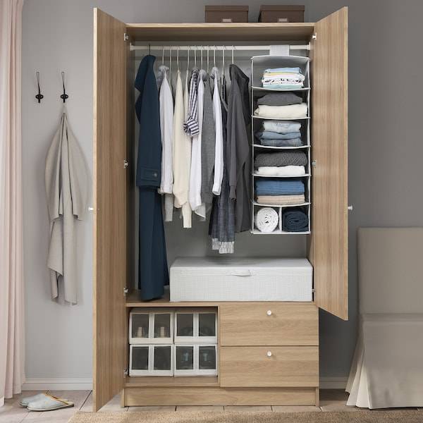 VILHATTEN Kleiderschrank m 2 Türen+2Schubl., Eichenachbildung, Valentinstagsangebot