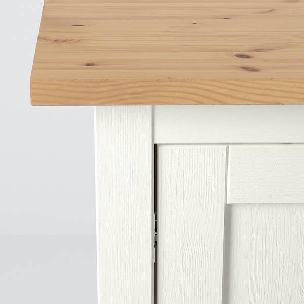 HEMNES Sideboard, weiß gebeizt/hellbraun, Letzte 2 Tage