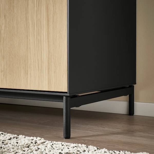 BOASTAD Sideboard, schwarz/Eichenfurnier, Letzter Tag