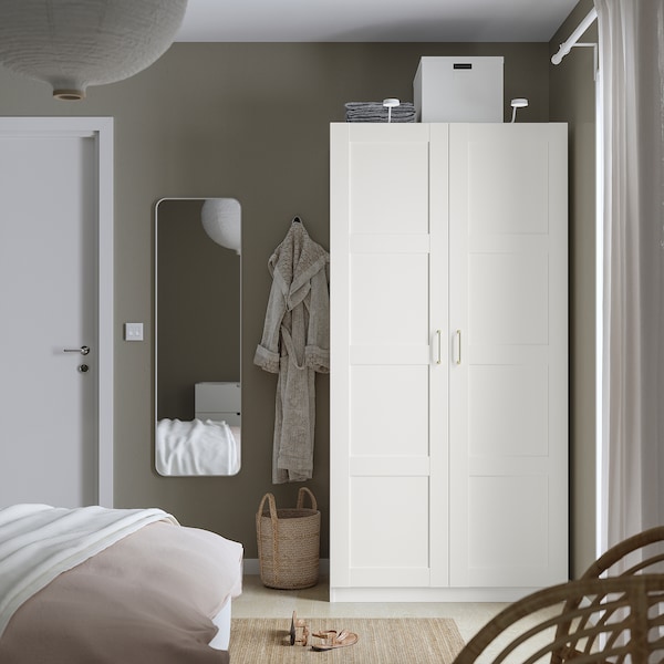 PAX / BERGSBO Kleiderschrank, weiß/weiß, Clearance-Verkauf