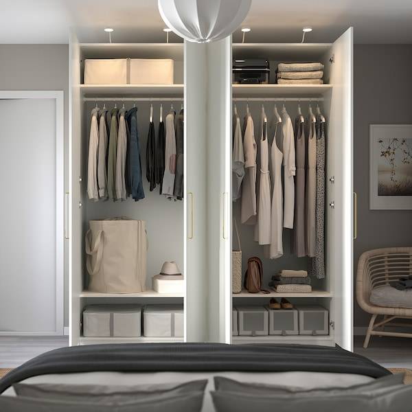 PAX / FORSAND Kleiderschrank, weiß/weiß, Im Verkauf