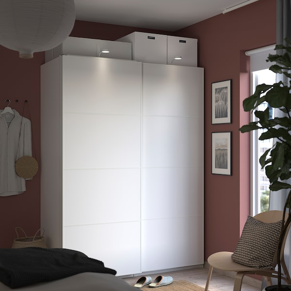 PAX / MEHAMN Kleiderschrank, weiß/doppelseitig weiß, Online