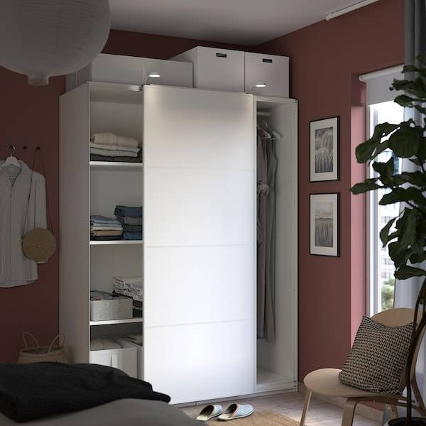 PAX / MEHAMN Kleiderschrank, weiß/doppelseitig weiß, Online