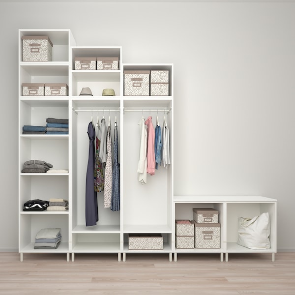PLATSA Kleiderschrank mit 9 Türen, weiß Sannidal/weiß, Fabrikpreis