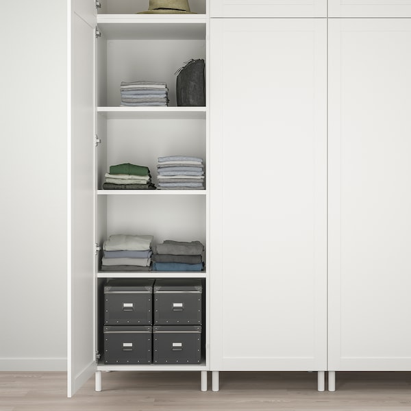 PLATSA Kleiderschrank mit 9 Türen, weiß Sannidal/weiß, Fabrikpreis