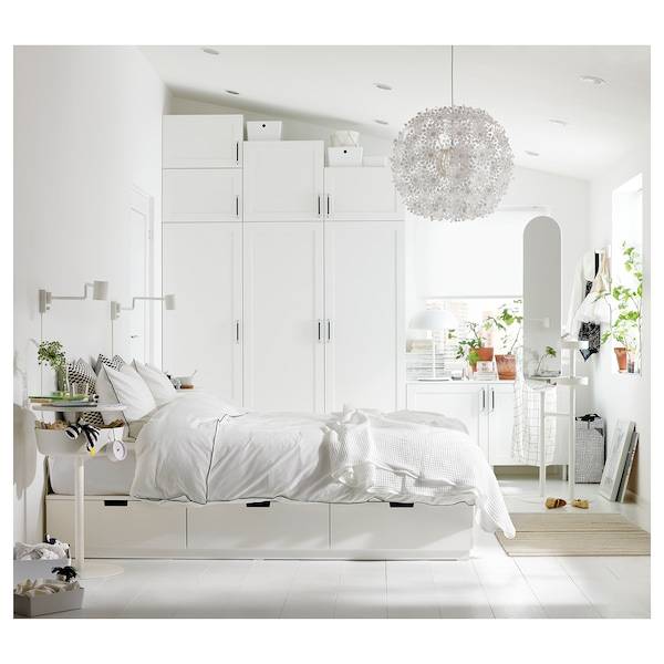 PLATSA Kleiderschrank mit 9 Türen, weiß Sannidal/weiß, Fabrikpreis