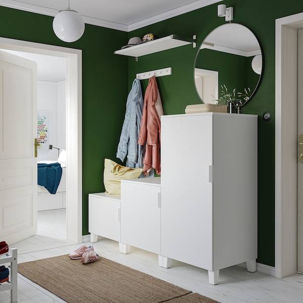 PLATSA Kleiderschrank mit 3 Türen, weiß/Fonnes weiß, Versandkostenfrei