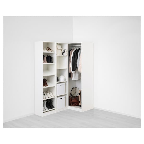 PAX / FLISBERGET Eckkleiderschrank, weiß/hellbeige, Osterangebot