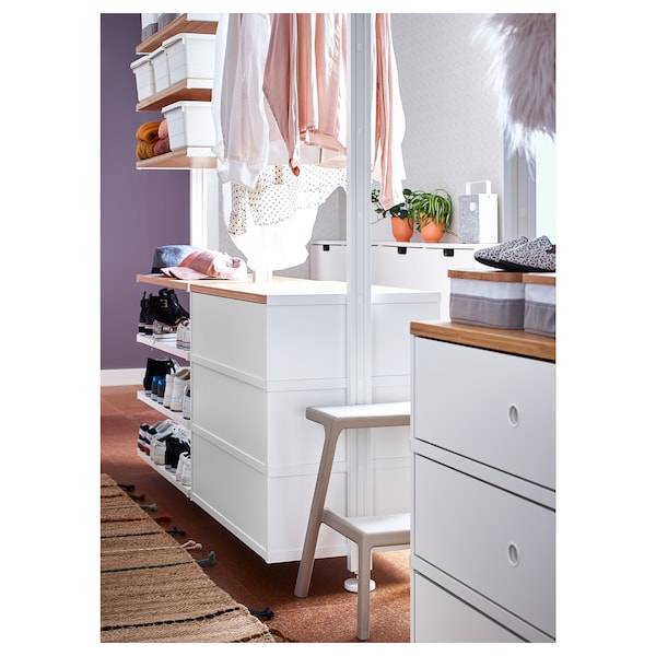 ELVARLI Schrankkombination, weiß/Bambus, Blitzangebot