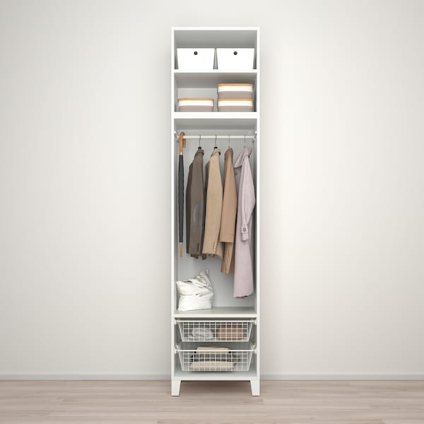 PLATSA Schrank mit 2 Türen, weiß STRAUMEN Spiegelglas/FONNES weiß, Super Sparpreis