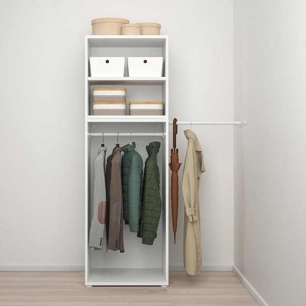 PLATSA Schrank mit 2 Türen, weiß/Fonnes weiß, Letzter Tag