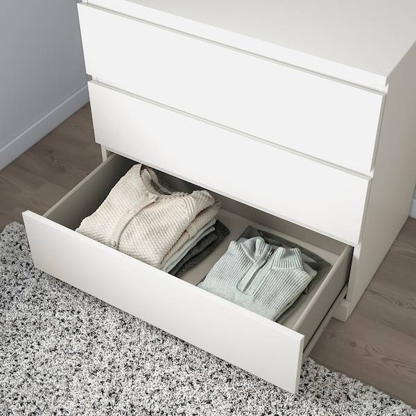 MALM Kommode mit 3 Schubladen, weiß, Bis zu 55% Rabatt