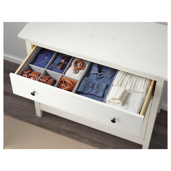 HEMNES Kommode mit 3 Schubladen, weiß gebeizt, Nur noch ein Tag übrig