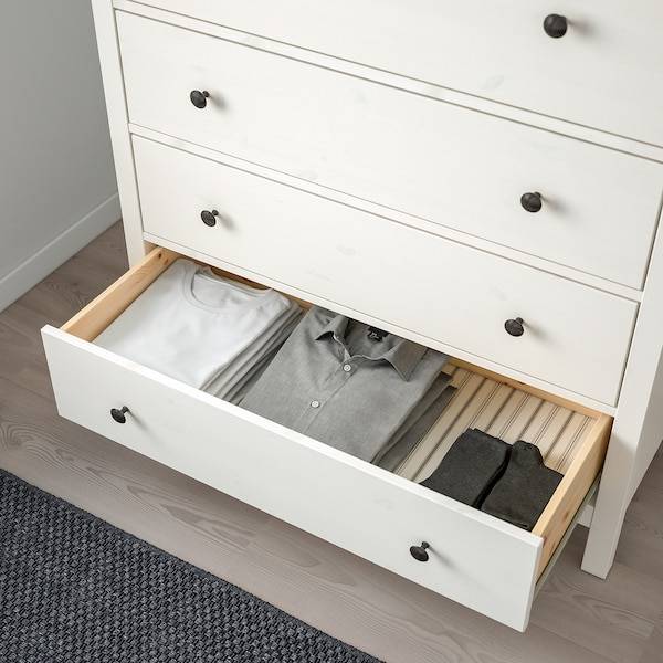 HEMNES Kommode mit 6 Schubladen, weiß gebeizt, Kostenloser Versand international