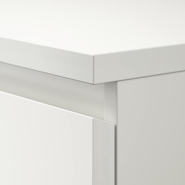 MALM Kommode mit 6 Schubladen, weiß/Spiegelglas, Begrenzt auf 3 Tage