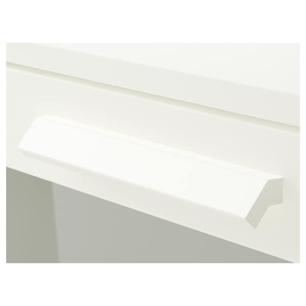 BRIMNES Kommode mit 3 Schubladen, weiß/Frostglas, zollfrei
