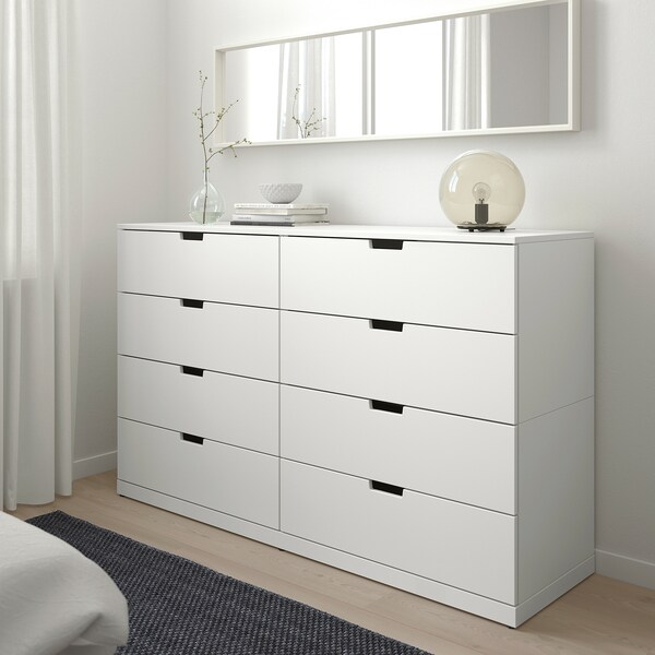 NORDLI Kommode mit 8 Schubladen, weiß, 50% Rabatt für begrenzte Zeit