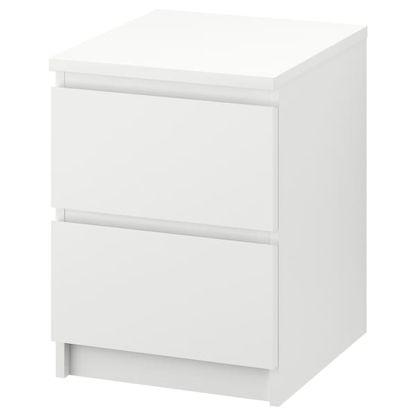 MALM Kommode mit 2 Schubladen, weiß,