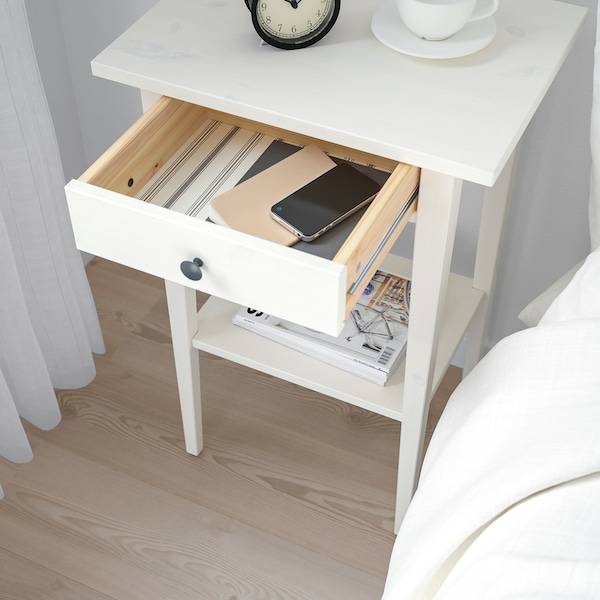 HEMNES Ablagetisch, weiß gebeizt, Fabrikpreis
