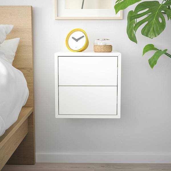 EKET Wandschrank mit 2 Schubladen, weiß, Versandkostenfrei