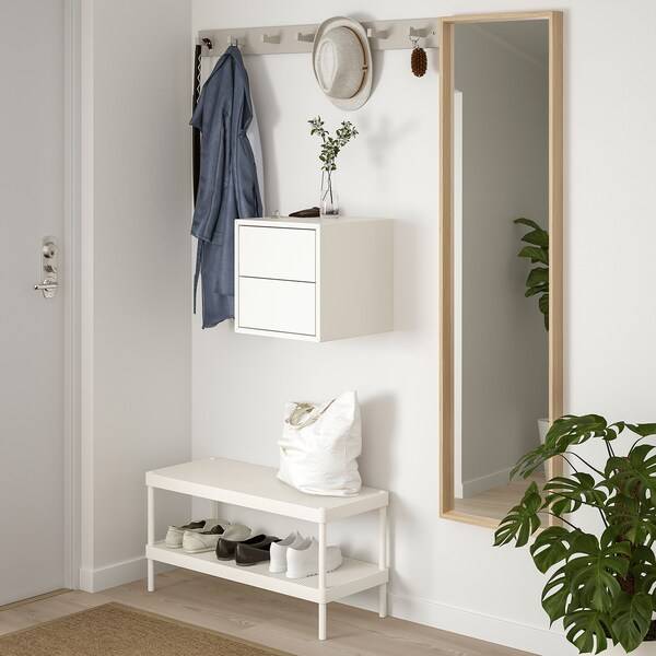 EKET Wandschrank mit 2 Schubladen, weiß, Versandkostenfrei