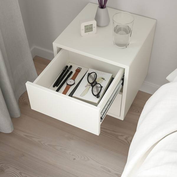 EKET Wandschrank mit 2 Schubladen, weiß, Versandkostenfrei