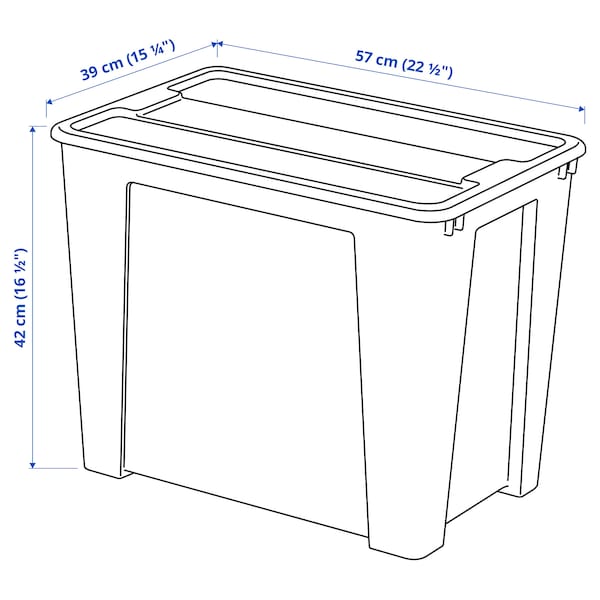 SAMLA Box mit Deckel, transparent, Versandkostenfrei