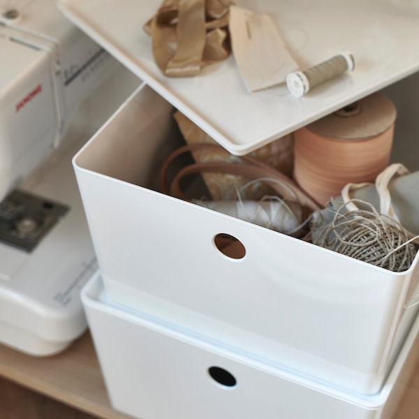 KUGGIS Box mit Deckel, weiß, Online Shopping