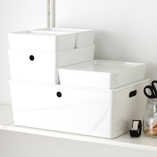 KUGGIS Box mit Deckel, weiß, Online Shopping
