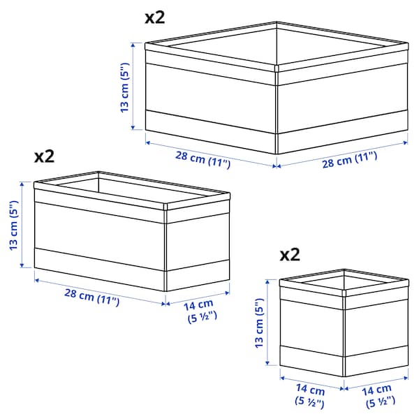 SKUBB Box 6er-Set, weiß Exklusivangebot