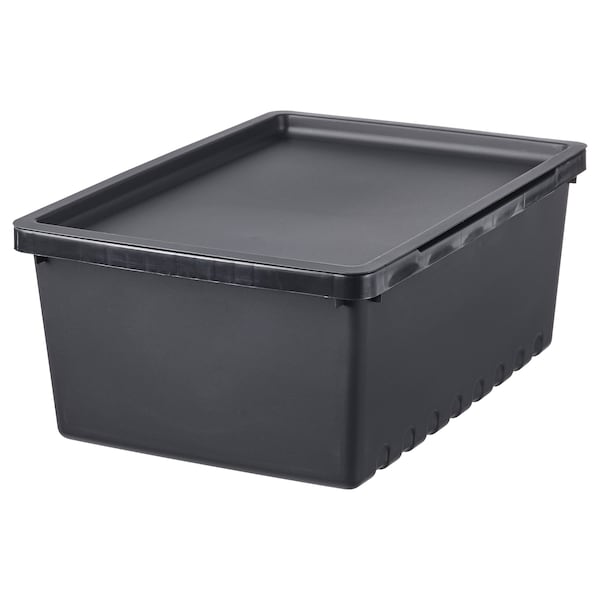 UPPSNOFSAD Box mit Deckel, schwarz, Preisnachlass