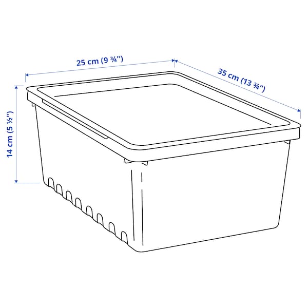 UPPSNOFSAD Box mit Deckel, schwarz, Preisnachlass