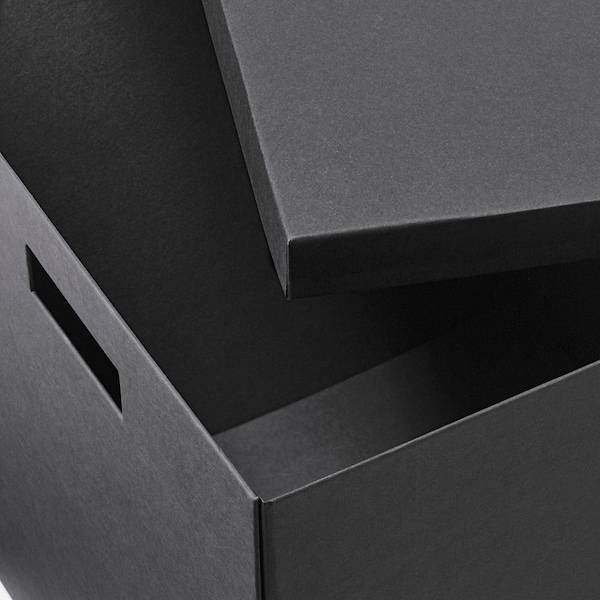 TJENA Kasten mit Deckel, schwarz, Cyber Monday