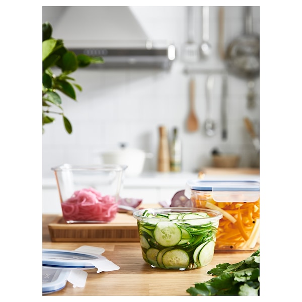 IKEA 365+ Vorratsbehälter mit Deckel, rund Glas/Kunststoff, Blitzangebot