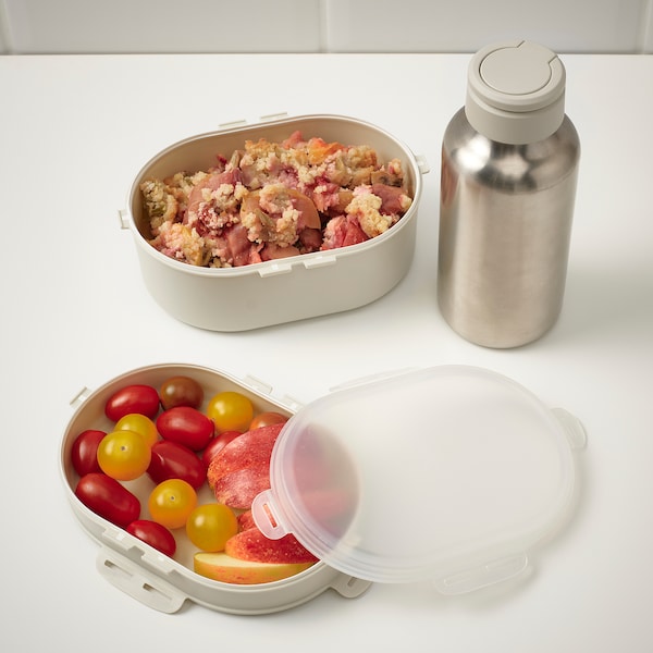 UTBJUDA Stapelb. Lunchbox trock. Lebensmit., helles Graubeige Neuheiten