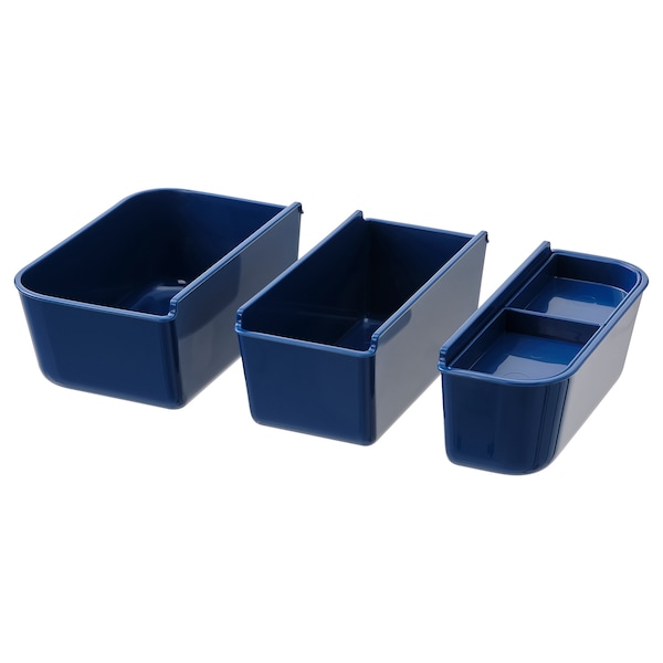 IKEA 365+ Lunchbox-Einsatz 3 St., dunkelblau Begrenzte Freigabe