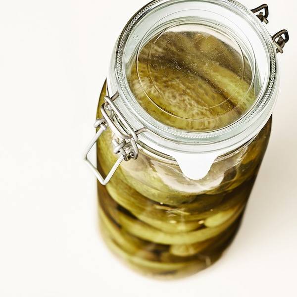 KORKEN Dose mit Deckel, Klarglas, Im Verkauf