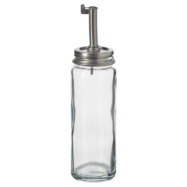CITRONHAJ Öl-/Essigflasche, Klarglas/Edelstahl,